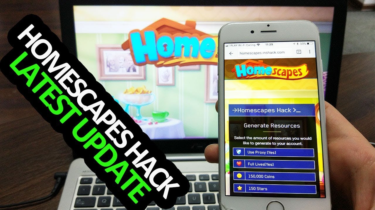 hack homescapes on tablet
